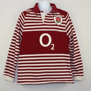 Rare Canterburry Stripe Long Sleeve England Rugby O2 Jersey (XL)